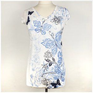 Vanity Sheer Butterfly T-shirt L